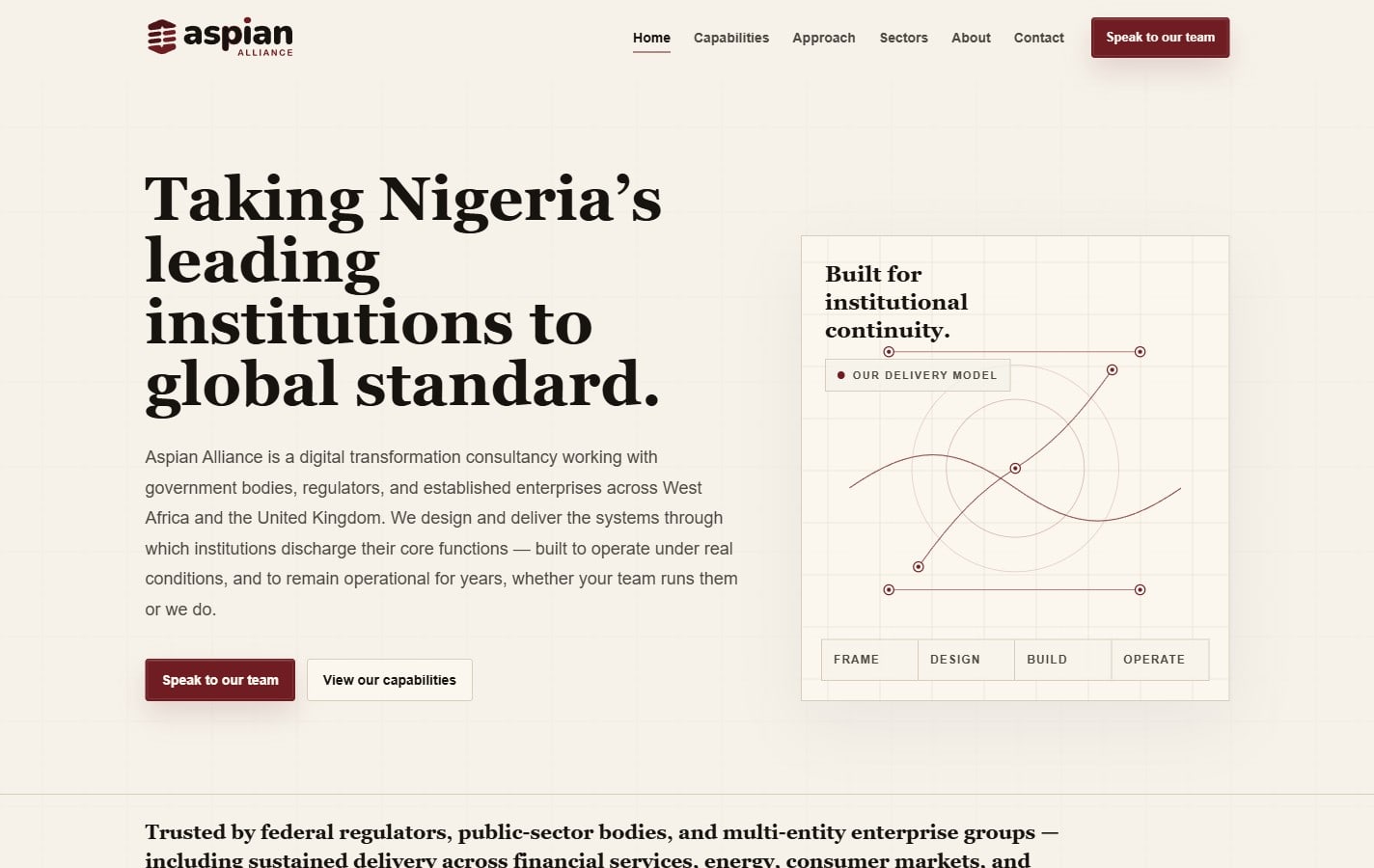 The Aspian Alliance website homepage